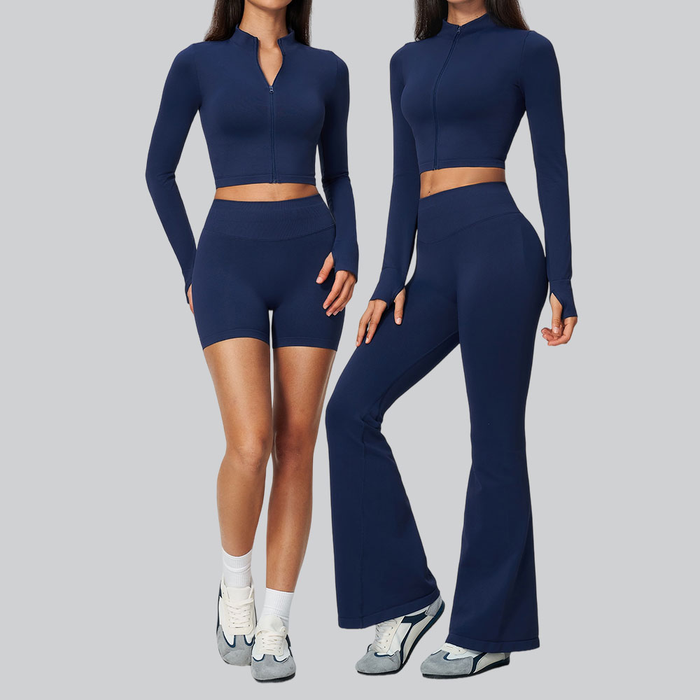 Compression Long Pant - Naadloze dames trainingspak yogaset 2-delig met