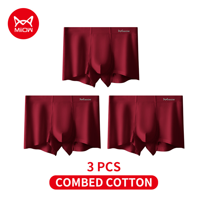Boxer Brief Pack Cotton - MiiOW 3 Stuks Herfst Winter Katoen