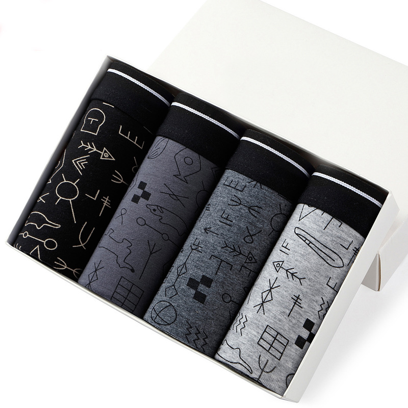 Boxer Brief Pack Cotton - 4 Stuks Heren Slipje Sexy Shorts